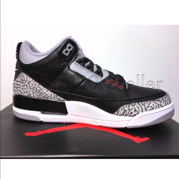 Nike Air Jordan Retro 3 III OG Black Cement Sz 10 - Picture 2 of 8